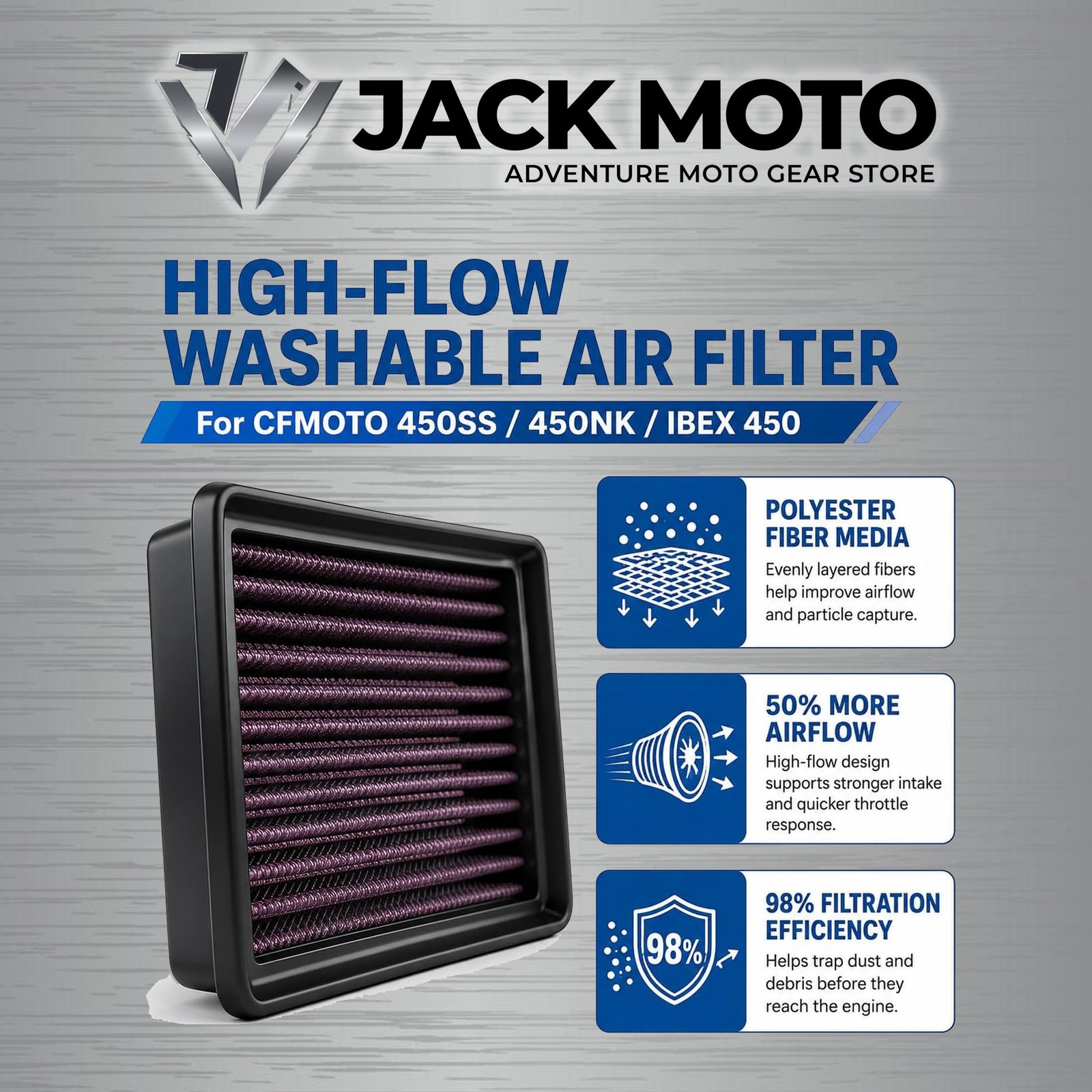 High Flow Air Filter - Gambar 2