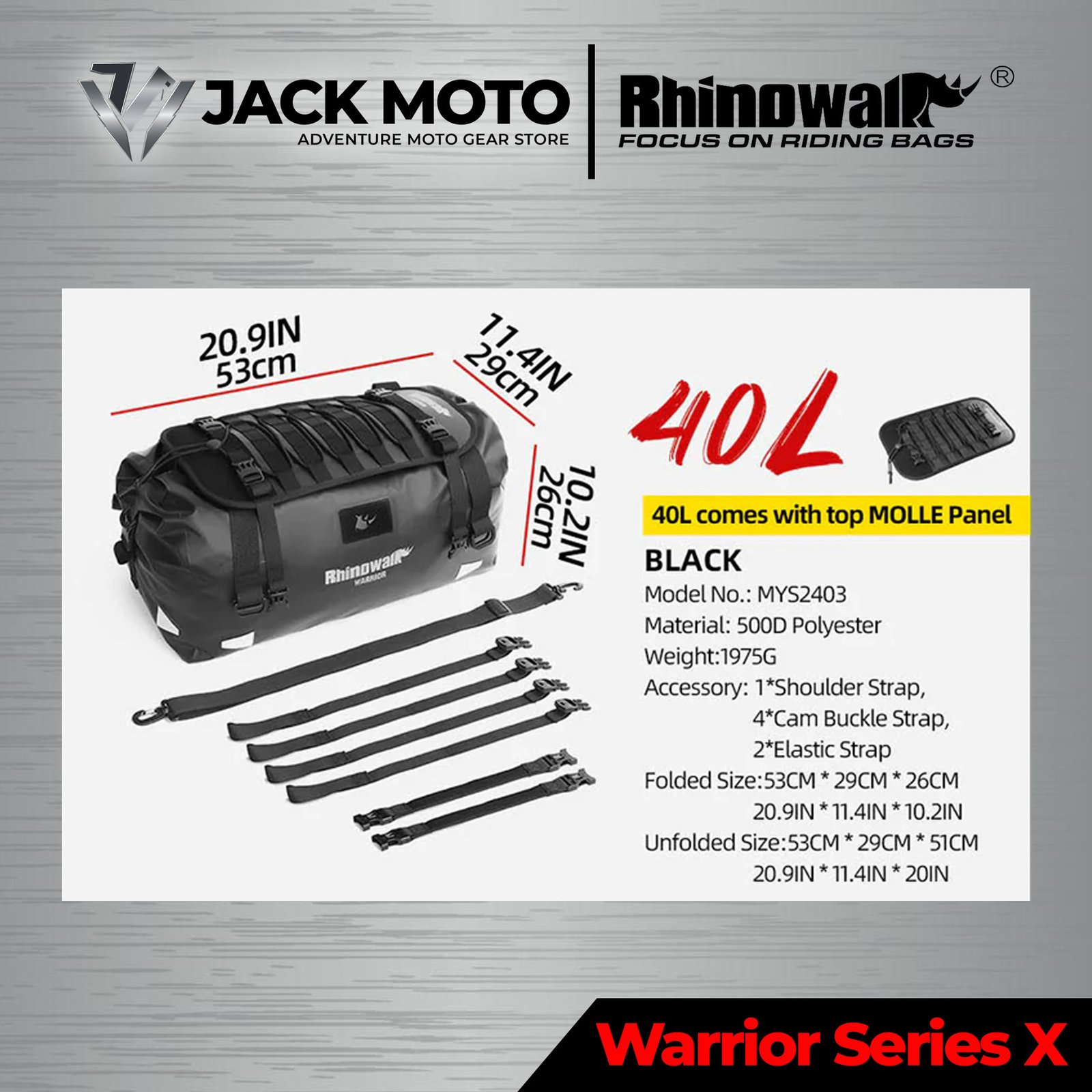 Rhinowalk Duffle Bag MYS Warrior Series - Gambar 3