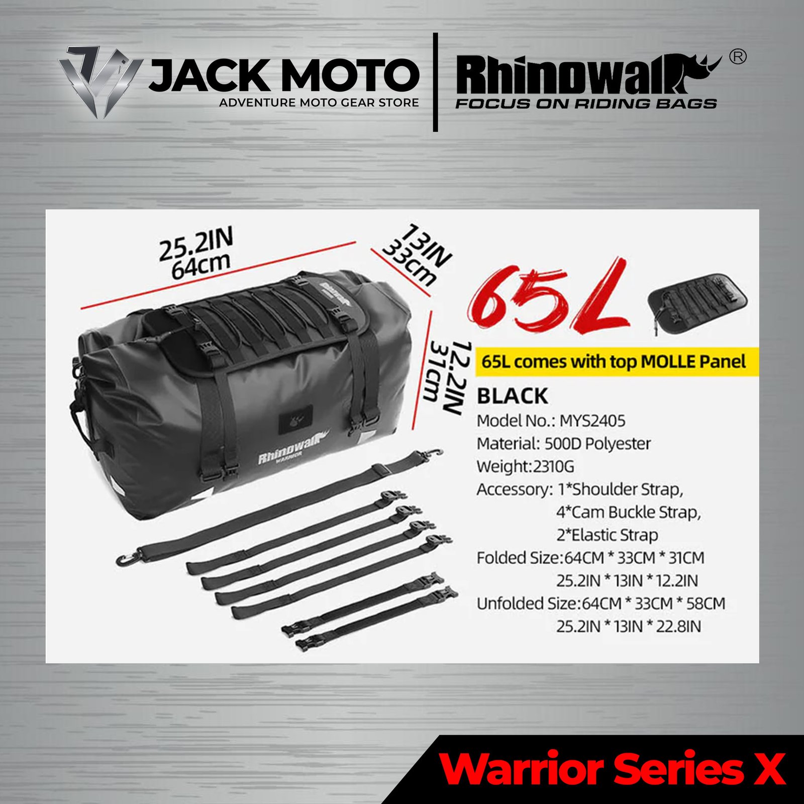 Rhinowalk Duffle Bag MYS Warrior Series - Gambar 4
